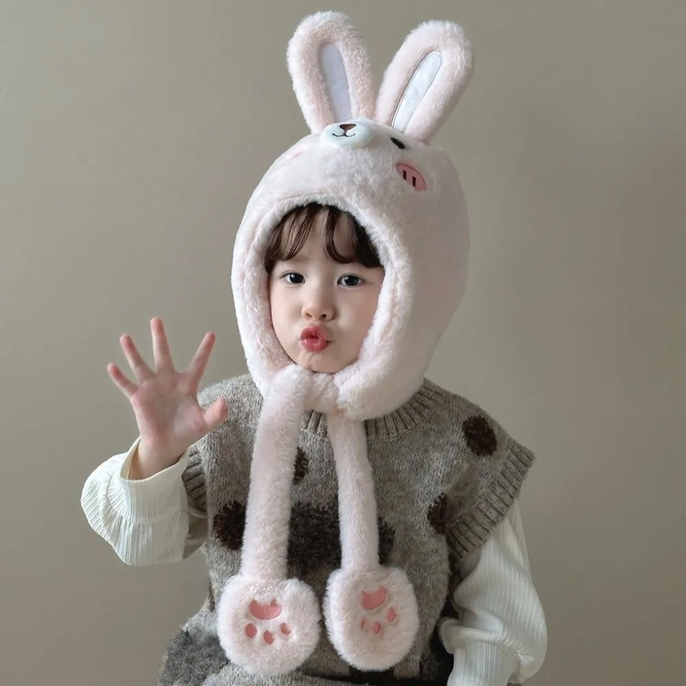 

Fashion Kawaii Baby Ear Protection Hat Lamb Windproof Capybara Hooded Scarf Coldproof Keep Warm Children's Pullover Cap Infant