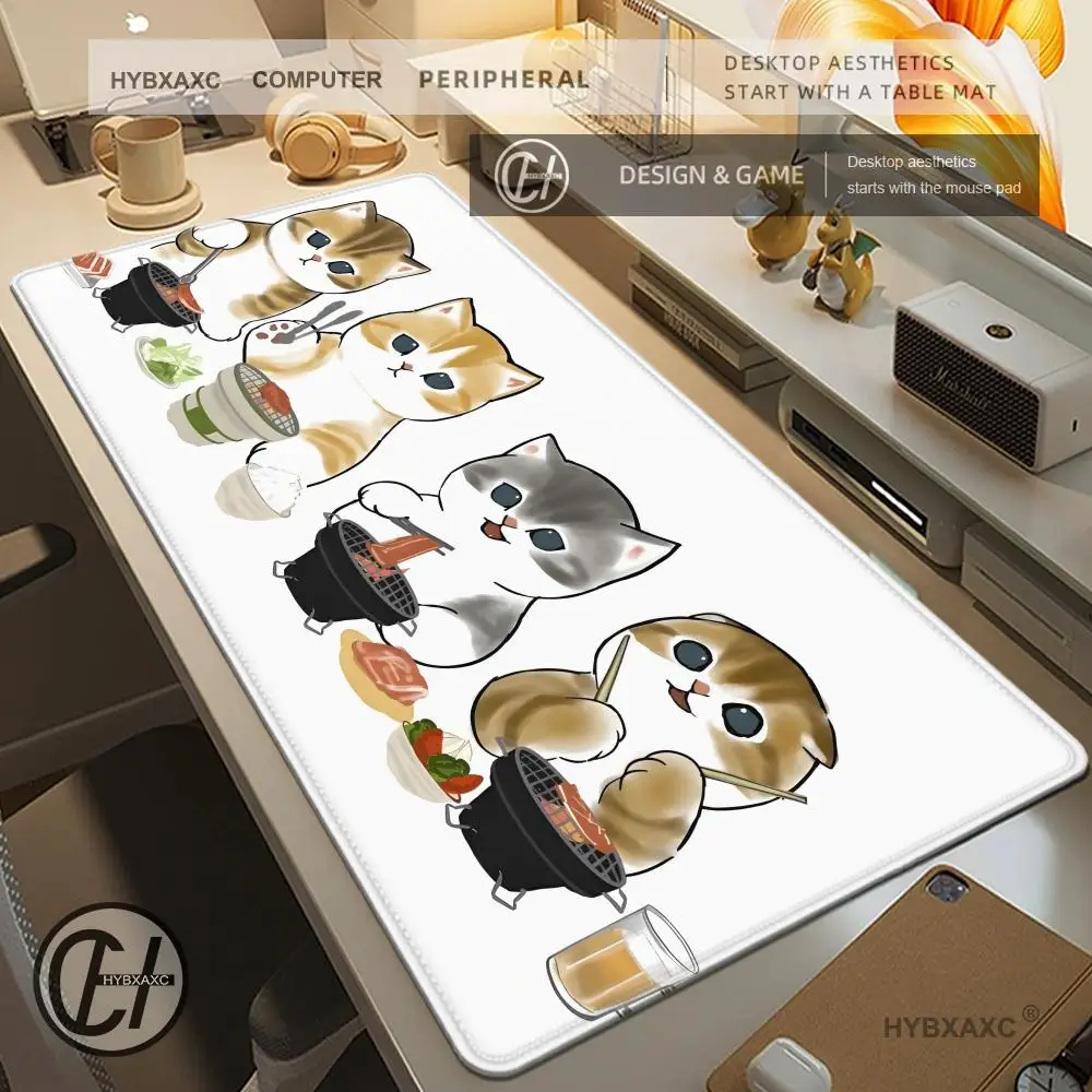 

Cute Anime Mofusands Mousepad HD Printing Computer Gamers Locking Edge Non-slip Mouse Pad XXL90x40cm Keyboard PC Desk Pad