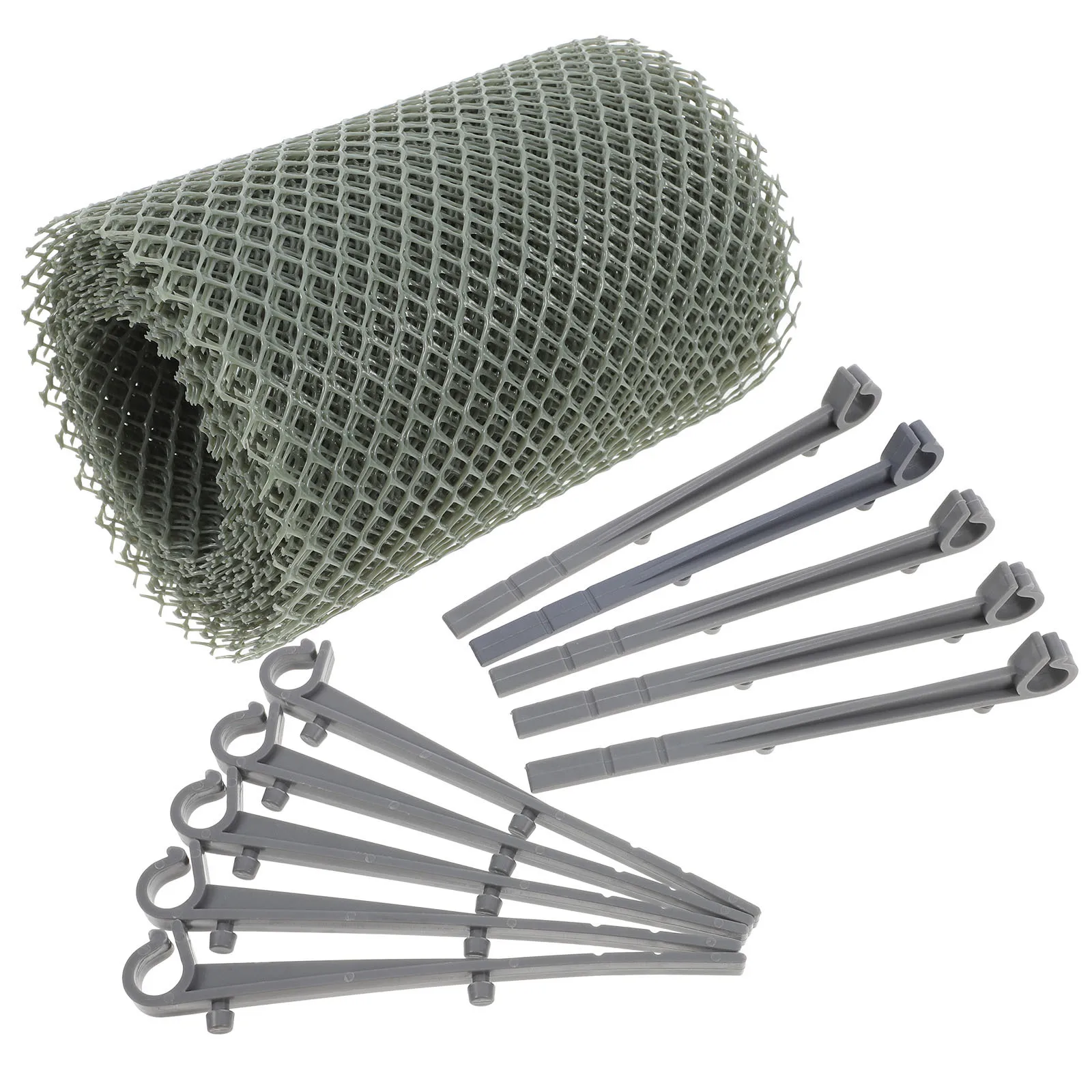 

Gutter Gate Gray Net Guard Clips Cover Car Grill Mesh Leaf Screen Guards Filter