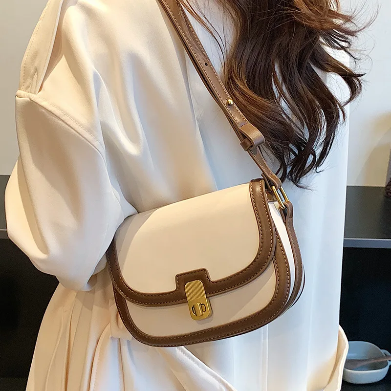 

2025 New Women High-end Autumn Winter Fashion Single-shoulder Crossbody Bag Lady Luxury Design Saddle Bag Purses Handbags Bolsos