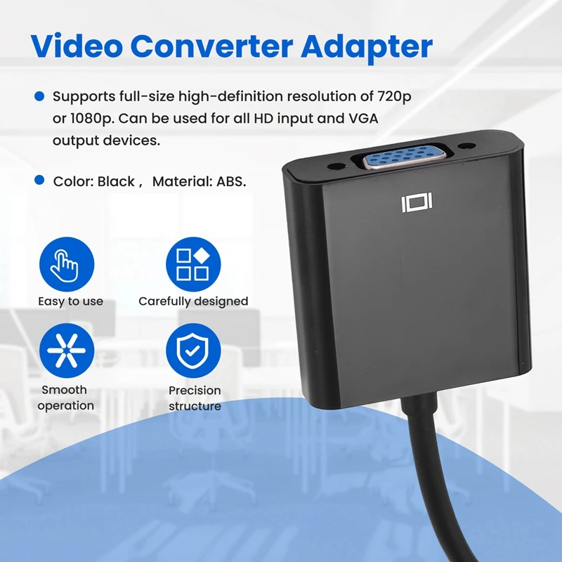 Кабель HDMI-VGA к адаптеру видеоконвертера VGA «папа» к VGA RGB «мама»