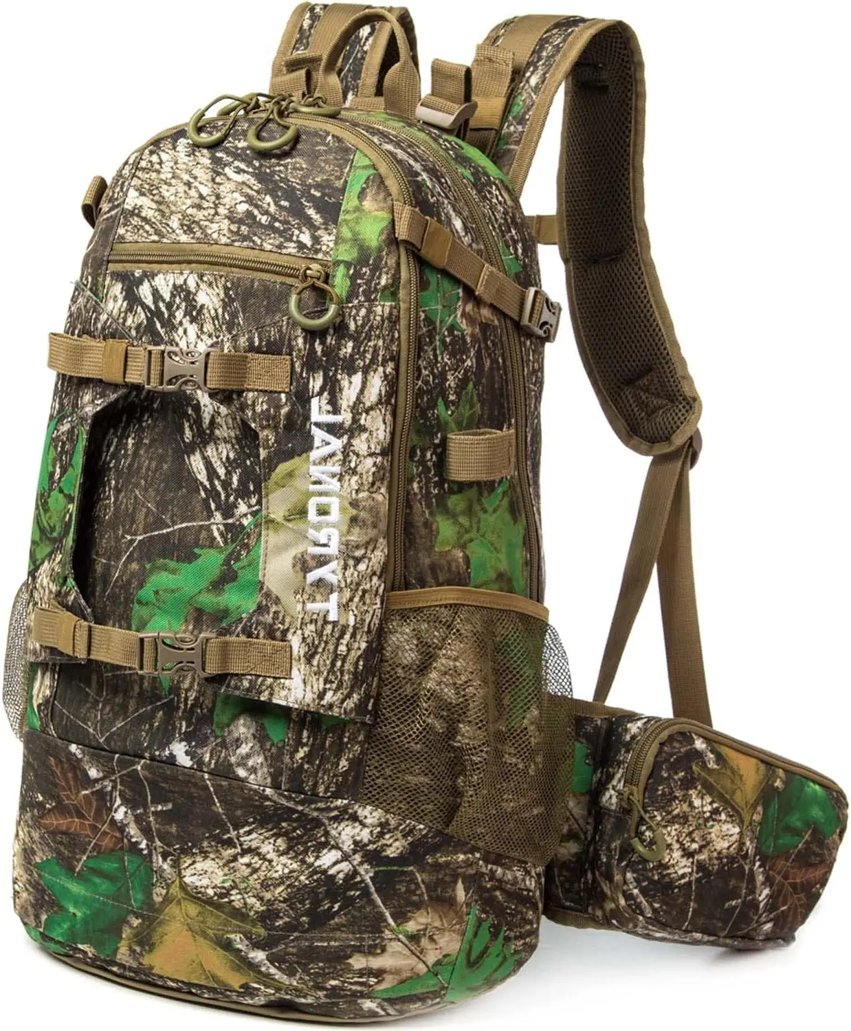 Hunting Backpack Outdoor Gear Hunting Pack with Bow and Rifle Carry System for Hunting. (Camo-Khaki)