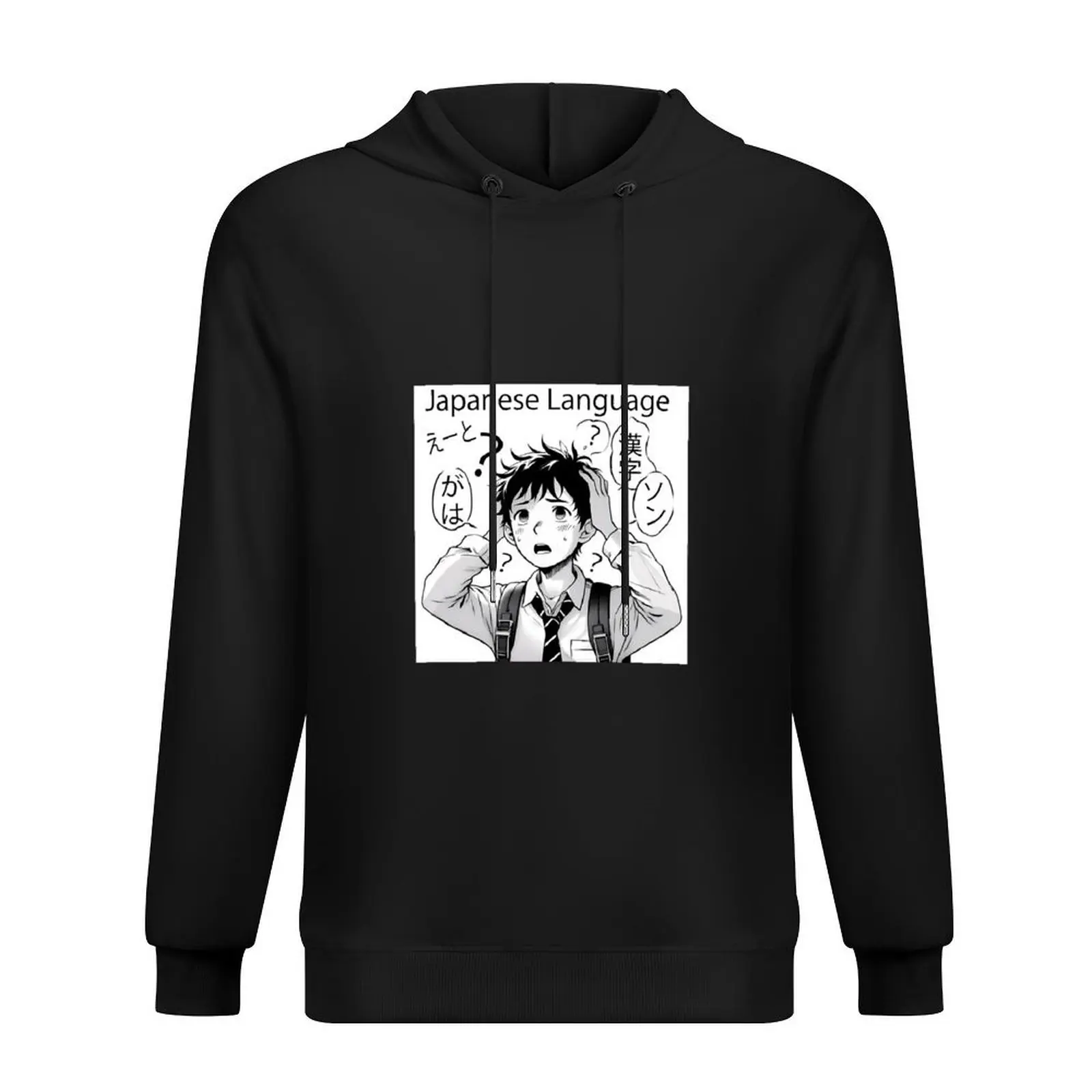 

Navigating Japanese language Hoodie autumn new products korean style clothes men's clothing male clothes graphic hoodies