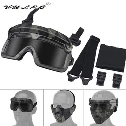 VULPO Tactical Helmet Goggles Airsoft Paintball Goggles Wargame Mountain Protective Glasses