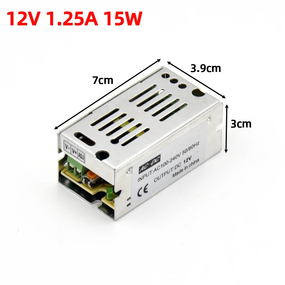 Lighting Transformers 110V 220V to DC 5V 12V 24V 24W 36W 48W 60W For CCTV LED Strip Power Supply Adapter