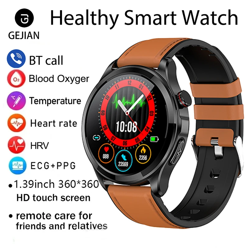

GEJIAN New Smart Watch ECG 1.39-inch IPS High Resolution 360 * 360 Heart Rate and Blood Pressure Monitoring Smartwatches