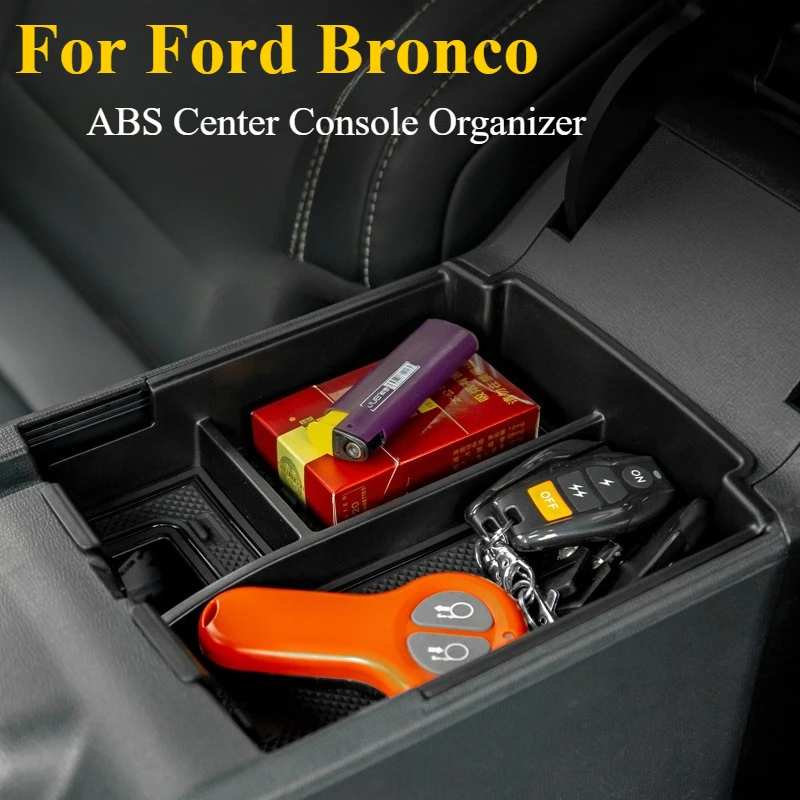 

Органайзер на центральной консоли из АБС-пластика — ящик для хранения в подлокотнике с установкой без инструментов и подходит для внутренних аксессуаров Ford Bronco