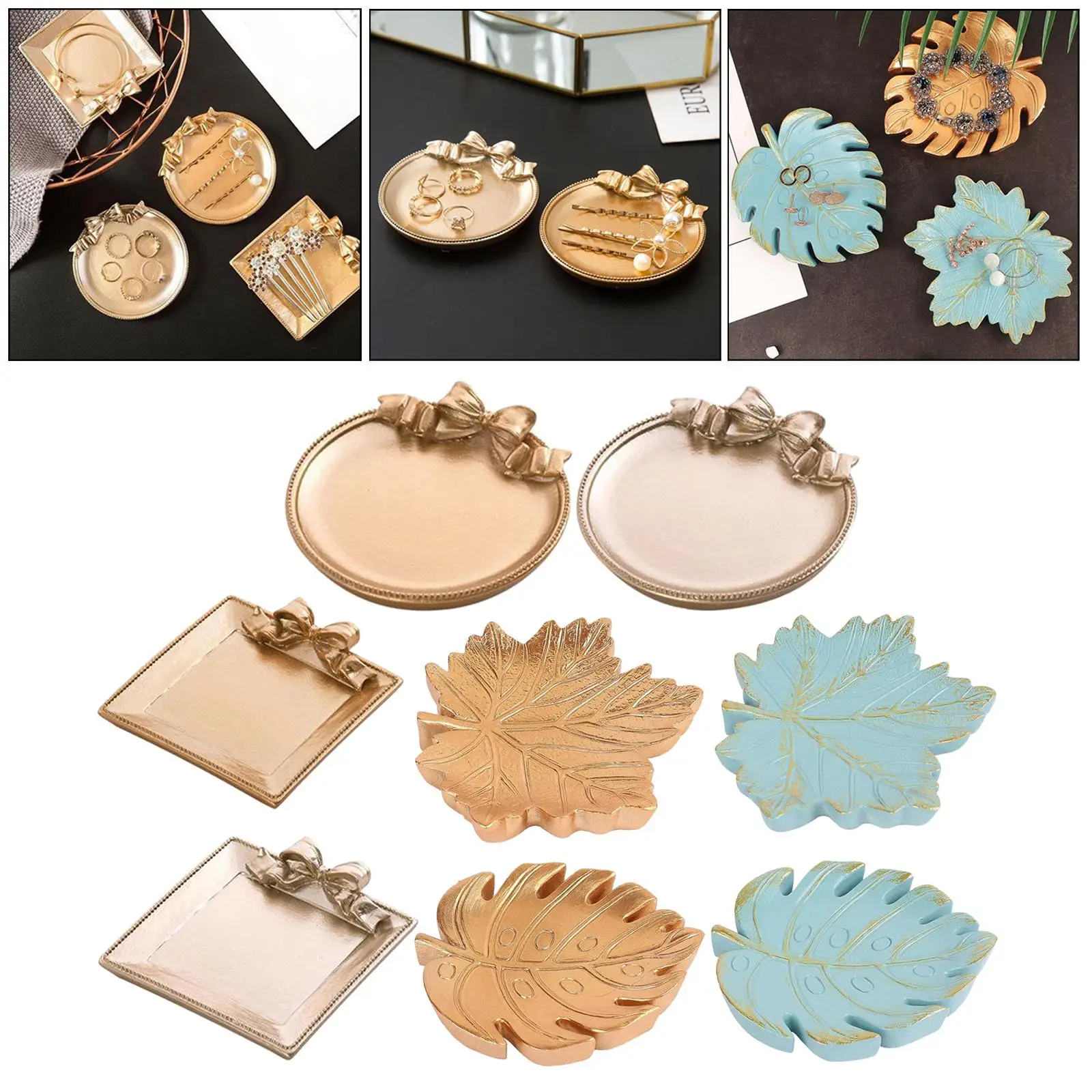 

Resin Paited Storage Tray Necklace Earring Jewelry Display Plate