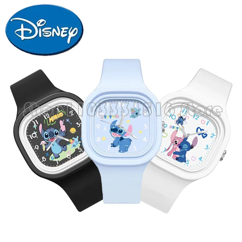 

Hot Disney Stitch Children's Watch Kawaii Anime Lilo & Stitch Sports Silicone Watch Boys and Girls Birthday Party Gift