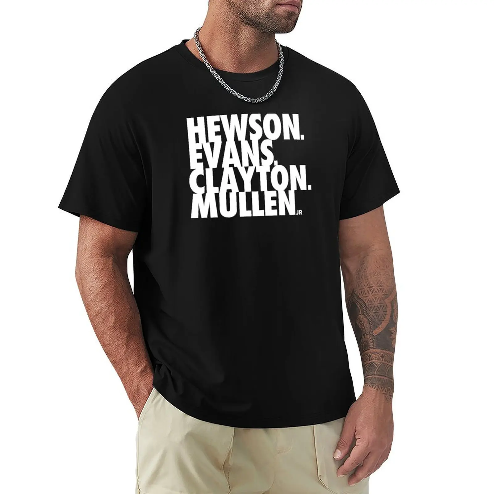 Hewson Evans Clayton and Mullen T-Shirt t shirt custom print T-Shirt
