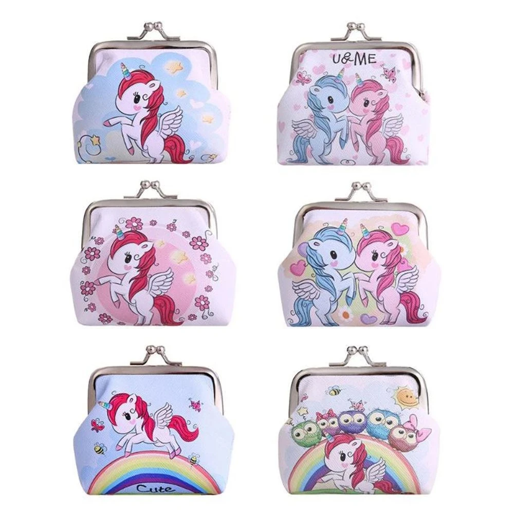 Women Mini Unicorn Wallet Card Holder Case Coin Purse Clutch Change Bag Children's Wallets Change Holder Hand Purses