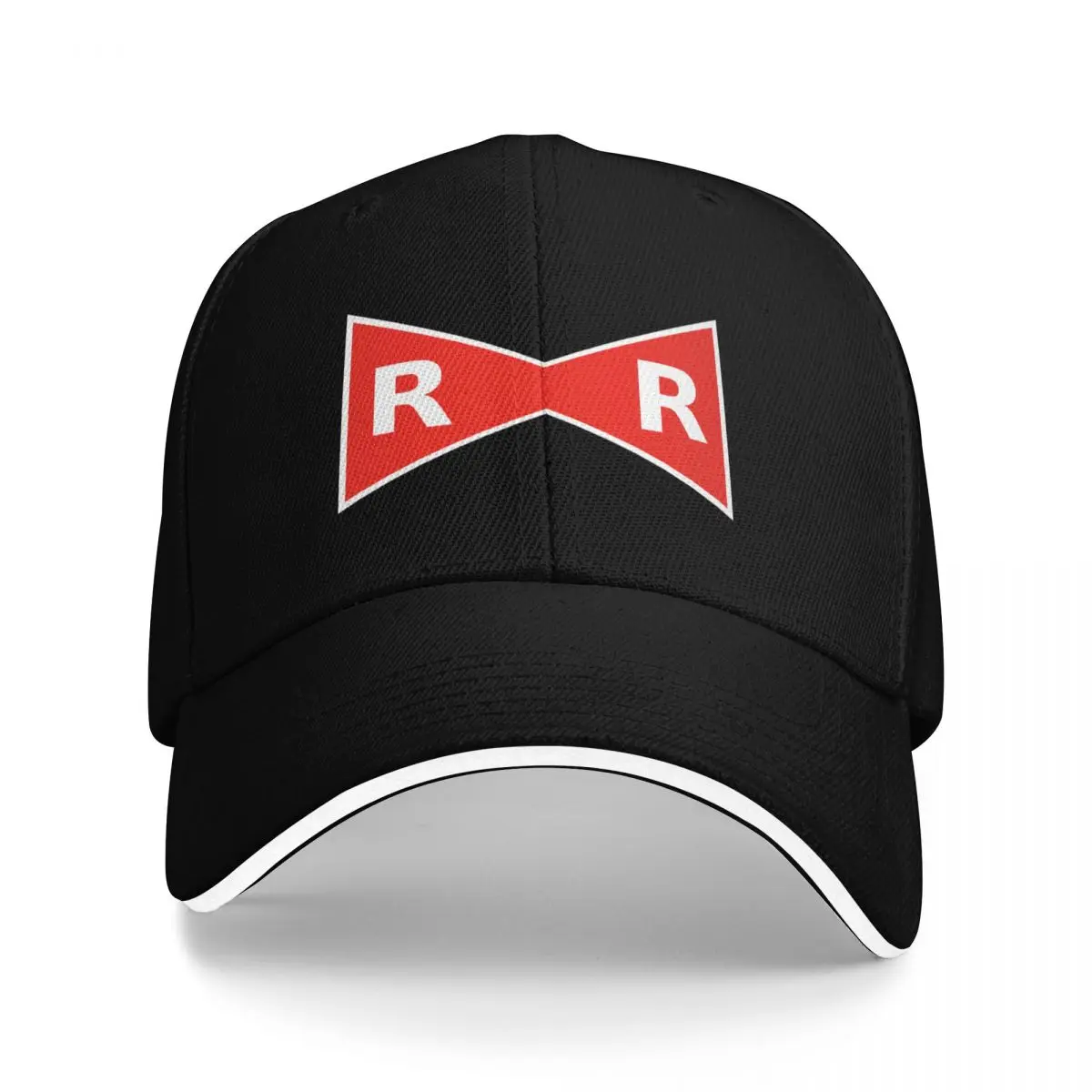 

RR Red Ribbon Baseball Cap fashionable Sun Cap Male Women's