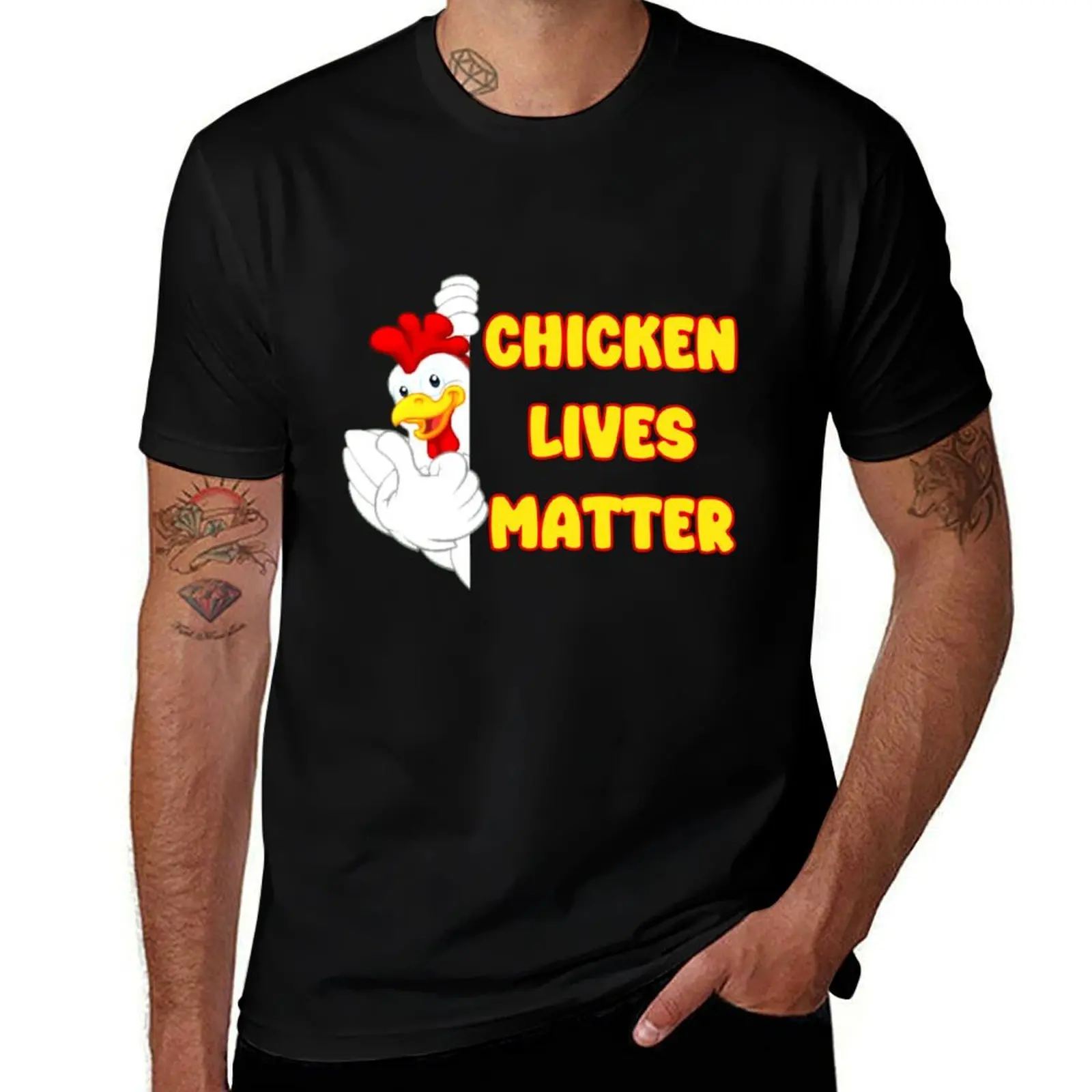 

Chicken lives matter funny chicken meme, fried chicken lovers funny meme, funny farmer farm meme. T-Shirt