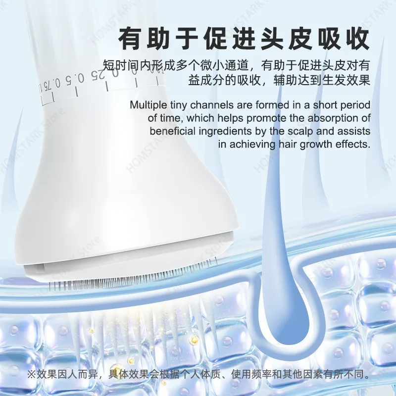 Adjustable‑Needle 140‑Pin Derma Stamp Roller, Hand‑Held Tool For Household Skin‑Beautifying Skin Care Tool Supply
