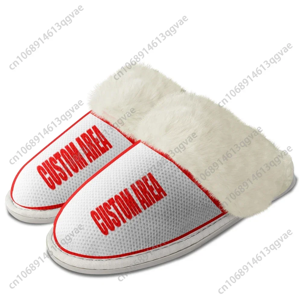 New Wendys Fast Food Restaurant Logo Plush Slippers Keep Warm Shoes Mens Womens Home Cotton Bedroom Custom Thermal Light Slipper