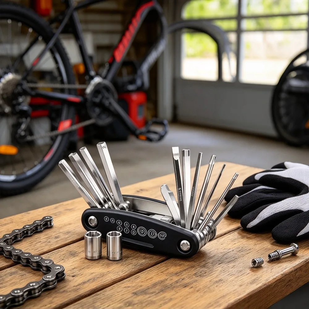 16 in 1 Folding Multi Tool Kit Hex Key Wrench Screwdriver Socket Set Bike Bicycle Motorcycle Home Repair Multitool