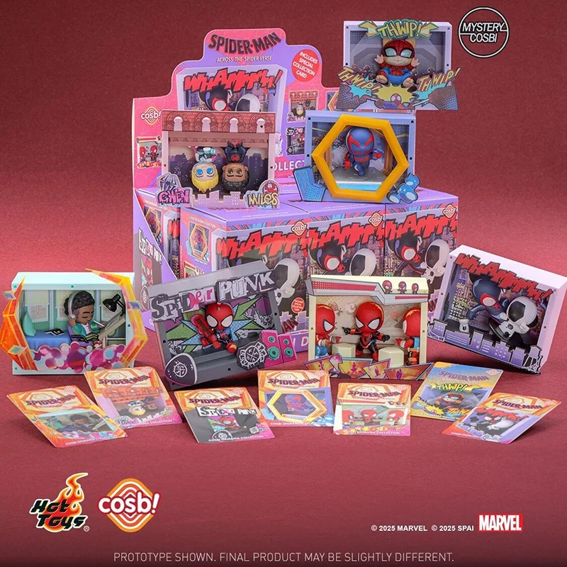 

Pre Sell Spiderman Across The Spider-Verse Cosbi Diorama Blind Box Collection Mini Figures Model Garage Kit Desktop Ornament
