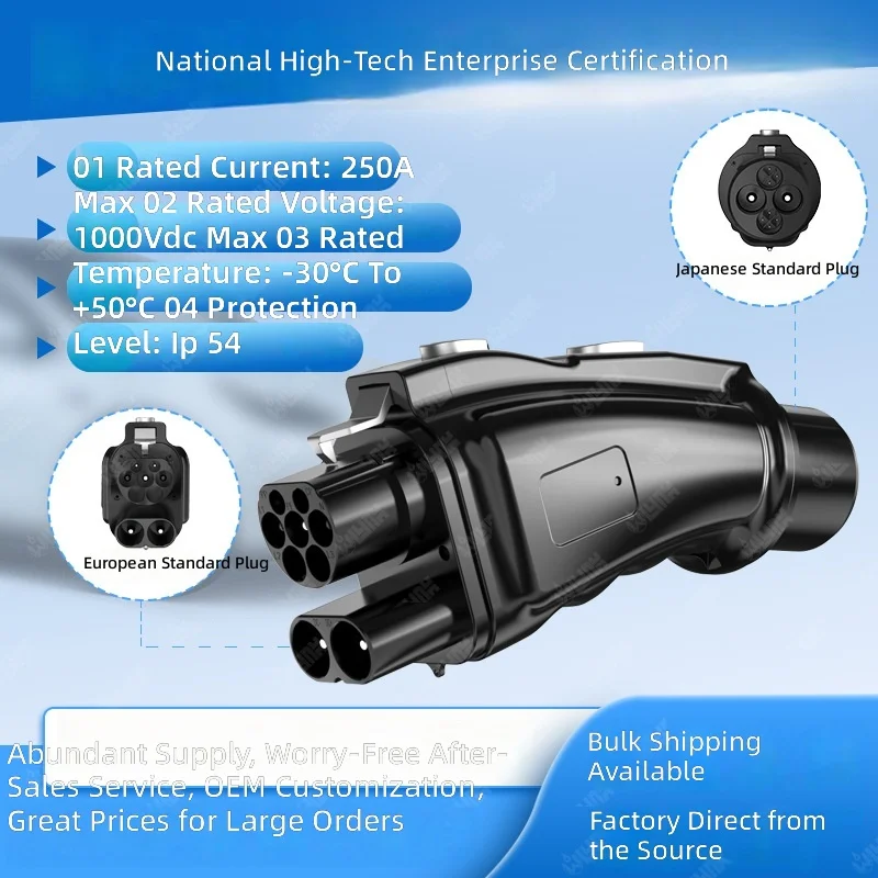 CCS2 to CHAdeMO Adapter, Electric Car DC Charging Converter, European to Japanese Standard, EV Compatible