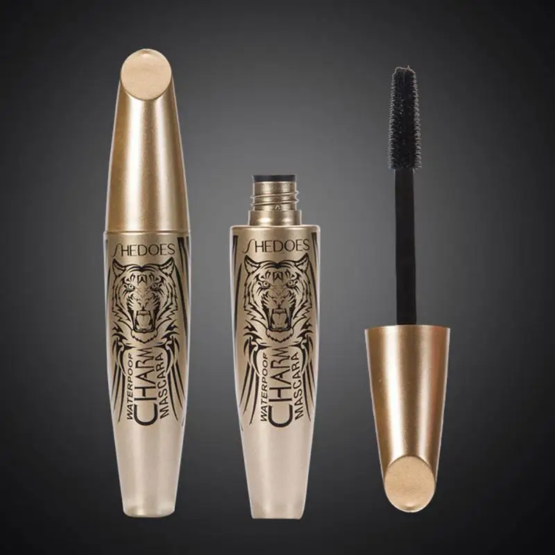 Neue Tiger Kopf flauschige Volumen Mascara wasserdichte Curling Verschlüsse lung Verlängerung nicht verschmieren 4d Mascara Make-up Großhandel