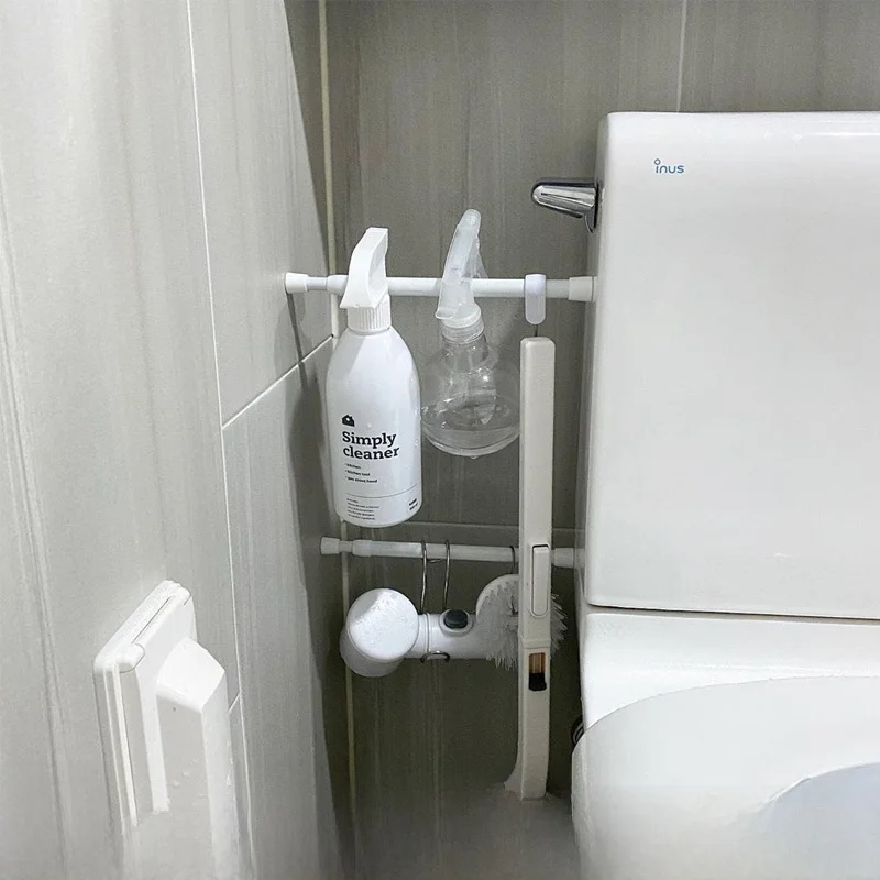 Varão Retrátil Ultrafino para Cortina de Banheiro, Cortina de Porta e Armário de Dormitório Estudantil, Formato Reto