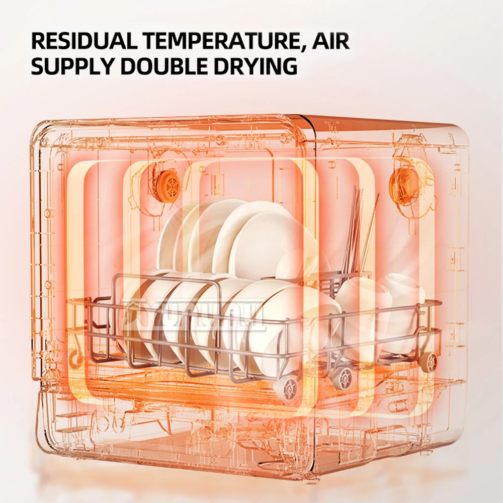 Table Drying Disinfection Dishwasher Automatic Intelligent Dishwasher Portable Dishwasher Without Installation