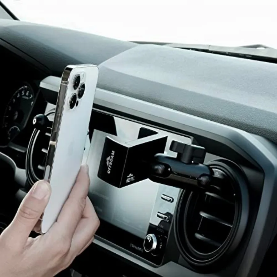 

Phone Mount Made for Toyota Tacoma 2016-2023 Tundra 2014-2021 CNC-Machined Aluminium Universal Spring Loaded Holder 360-Degree