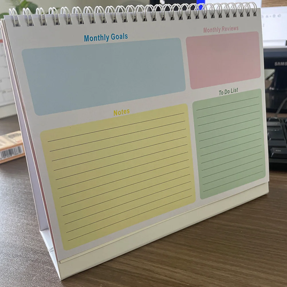 

Small Desk Calendar 2024 Full Year Standing Flip Desktop Calendar for Office Home Decoration Office Desk Decor