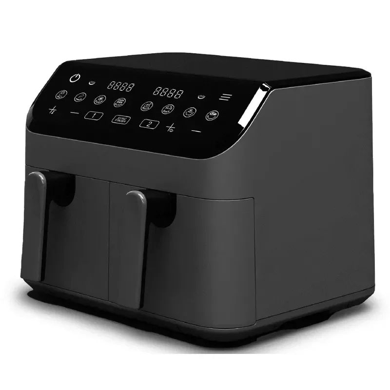 For 4+4L Professional Commercial Smart Digital Air Fryer 8 Liter Touch Screen Double Air Fryer With Dual Basket