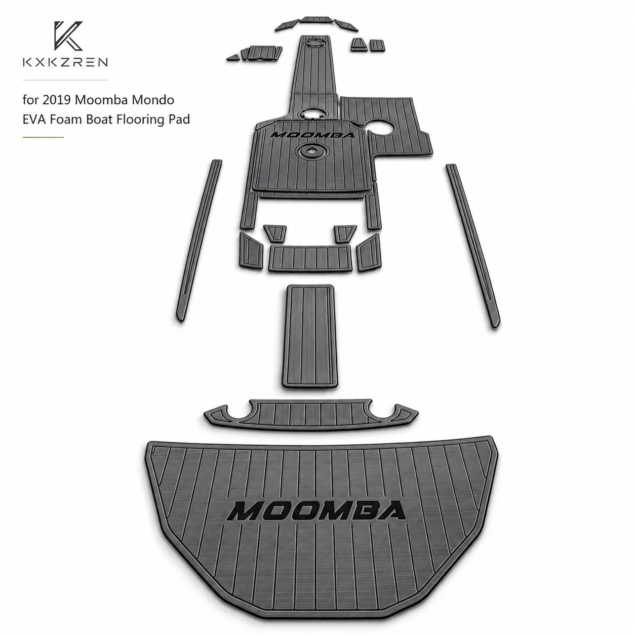 2019 Moomba Mondo Compatible KXKZREN EVA Foam Boat Floor Mat Non Slip Cockpit Decking Swim Platform Marine Flooring Complete Kit