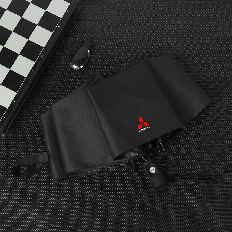 

For Mitsubishi Lancer Ralliart 10 3 9 EX ASX L200 Portable Folding Automatic Umbrella Rain Car Large Business 3Folding Umbrellas