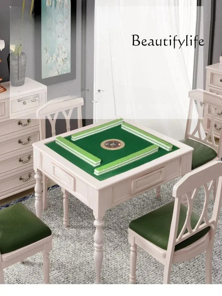S All Solid Wood Simple Household Electric Silent Automatic Mahjong Table Dining Table Integrated Dual-purpose Mahjong Machine
