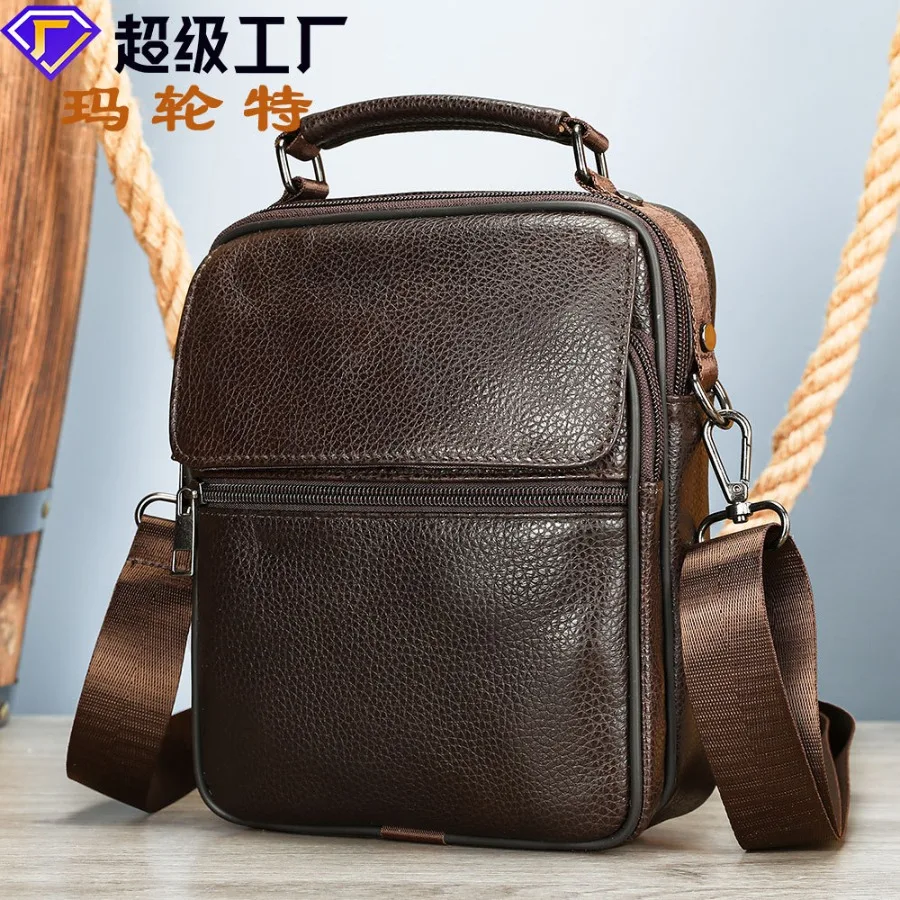 

【New style】Marunte leather men's -body bag high-end men's bag first layer cowhide men's -body bag shoulder bag handbag men