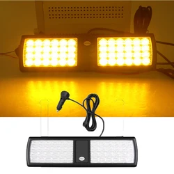 Red Blue LED Car Visor Strobe Flashing Light Interior Windshield Sunshield Emergency Warning Lights for Police Firefighter 12V