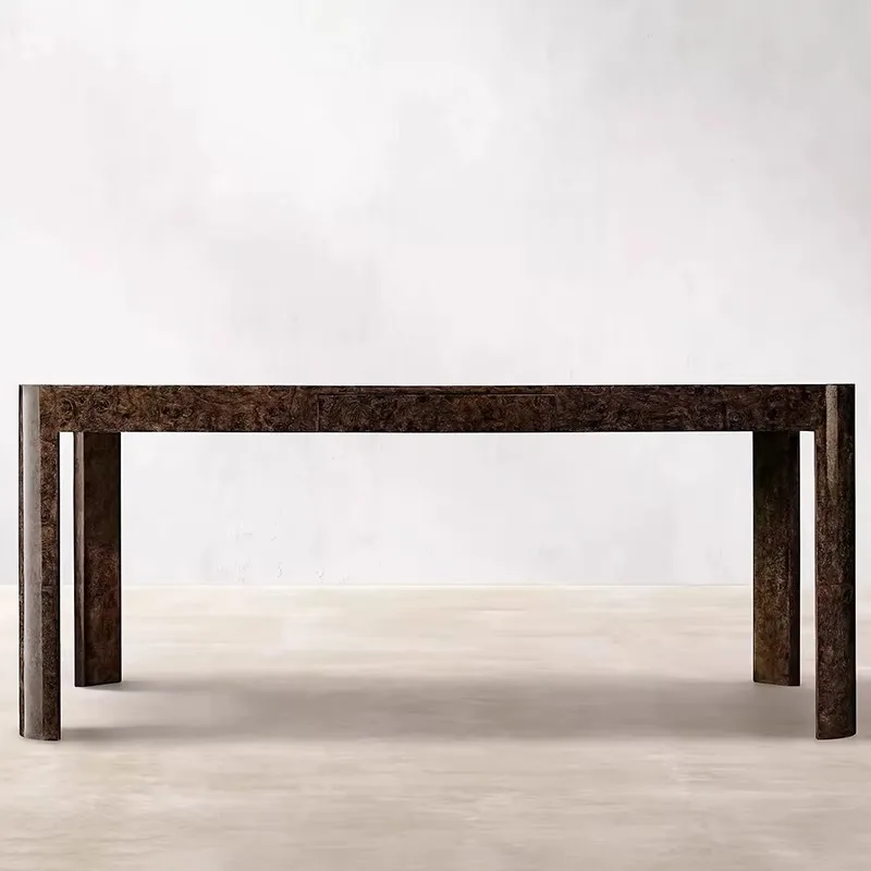Furniture  Burl Wood  Modern Solid Wood Eco-Friendly Art Desk Durable Feature Office Table With  Draws Disassembly