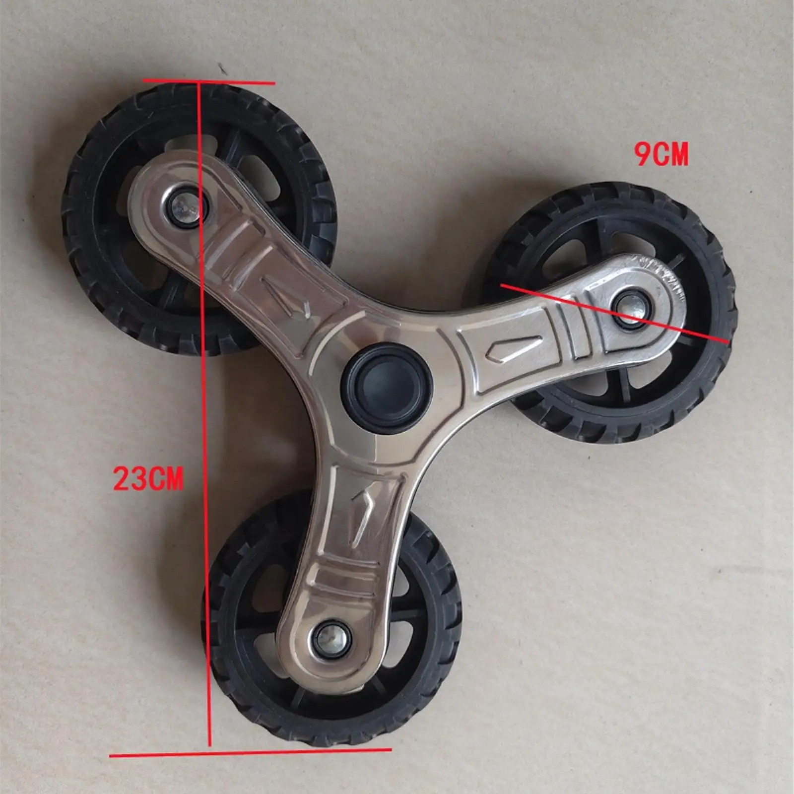 Heavy Transport Stair Climbing Wheels TPR Material Three Wheel Set for Foldable Trolley and Furniture Moving Cart