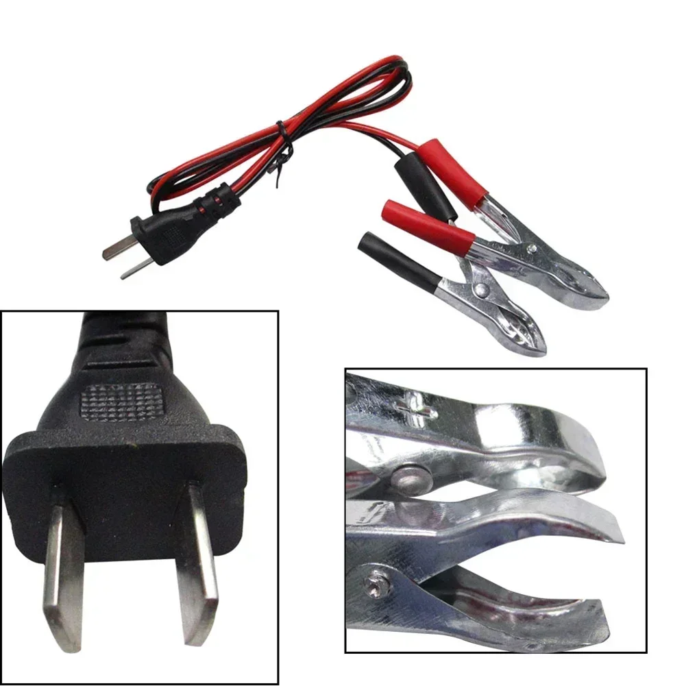 Generator Charging Cable DC 12V V Type Plug Gasoline Engine Battery Charging Cable With Clip Battery Cable With Plug