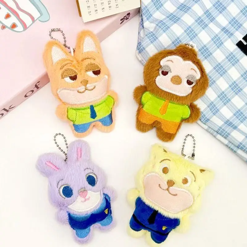 سلسلة ديزني زوتوبيا: سلسلة مفاتيح قطيفة كرتونية لشخصيات نيك وايلد وجودي هوبس، حلقة مفاتيح، تعليقة حقيبة ظهر للبنات، زينة، هدية للأصدقاء