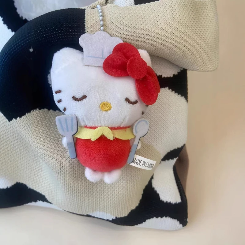 

Hello Kitty кондитерский шеф-повар плюшевая игрушка брелок мультфильм мягкая кукла кулон автомобильный брелок для ключей рюкзак сумка Декор подарок ребенку