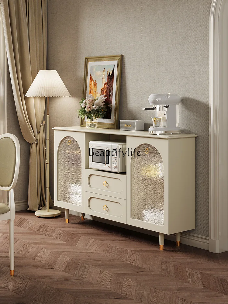 

French Cream Style Sideboard Modern Simple and Light Luxury Living Room Storage Side Cabinet