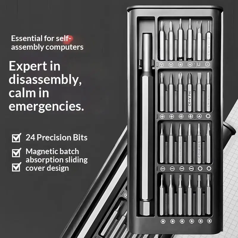 25-in-1 Mini Screwdriver Set, Flathead And Crosshead Small Screwdrivers, Suitable For Electronics,Precision Repair Tools