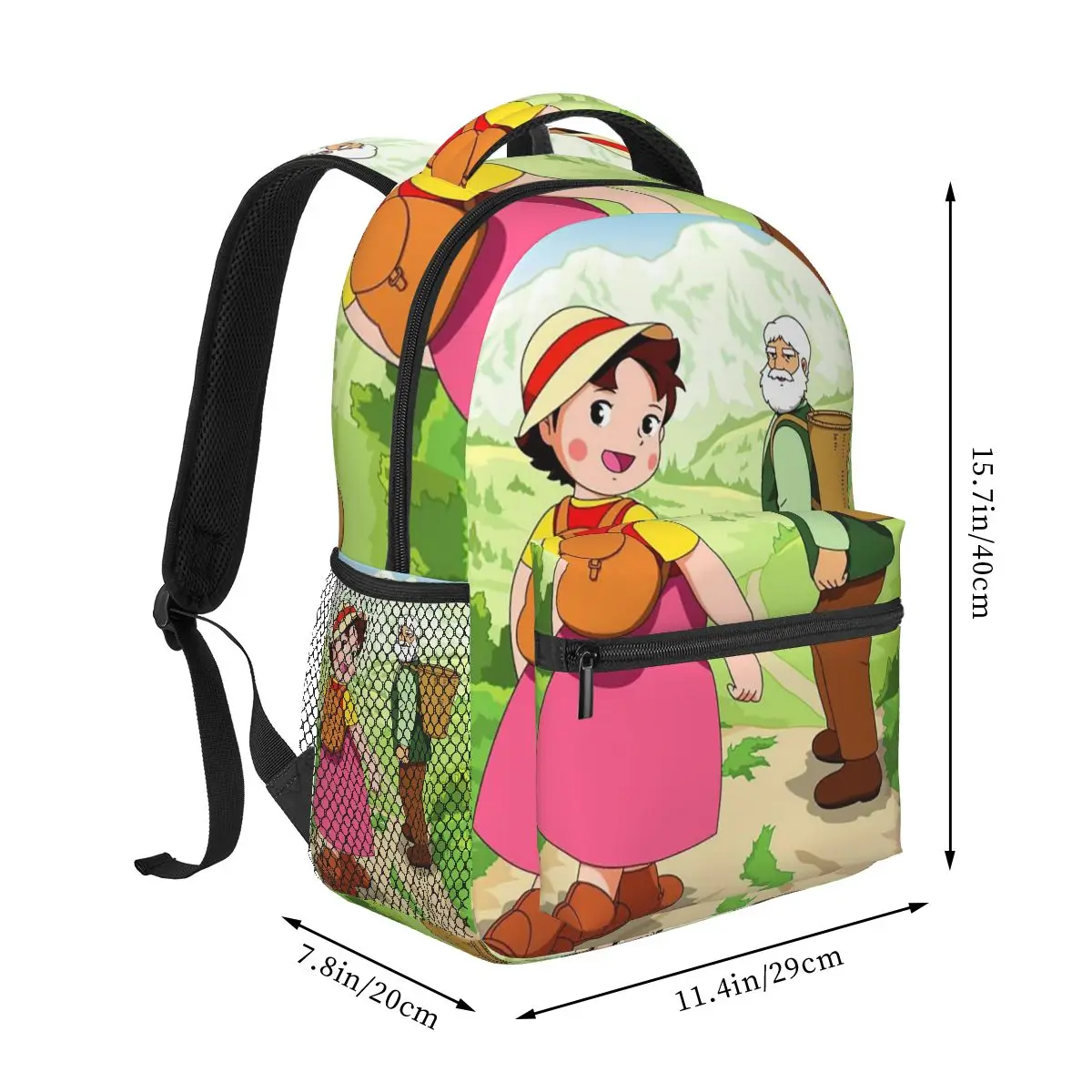Anime Heidi Girl Of The Alps Peter Grandpa Backpacks Boys Girls Bookbag Students School Bags Cartoon Rucksack Shoulder Bag