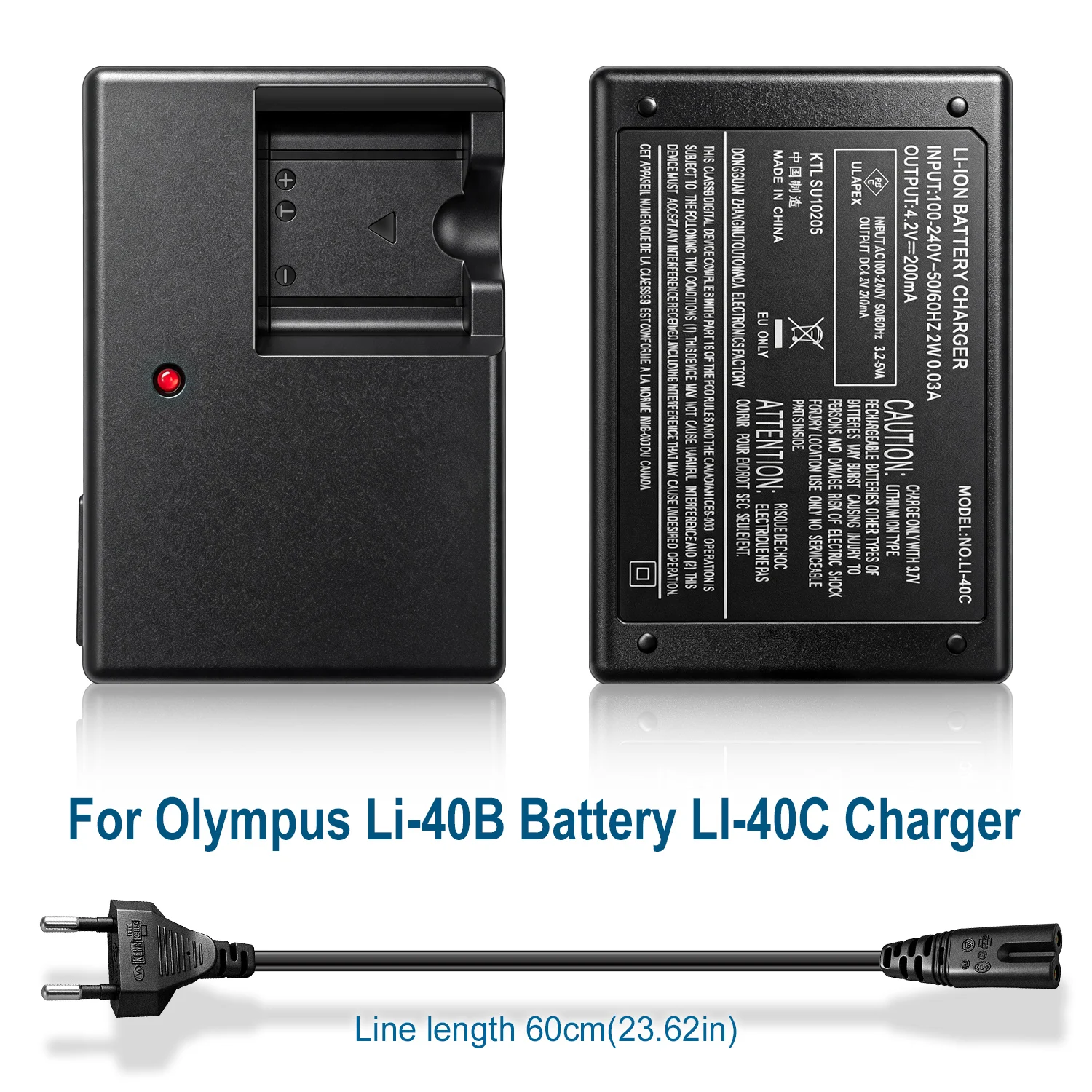 LI-40C Ladegerät für Kamera Olympus LI40B, LI42B Batterieladegerät X730, X735, X750, X560WP, X600, X730, X735, X795, X785, X785, X835, X845, X960 – Detail 1