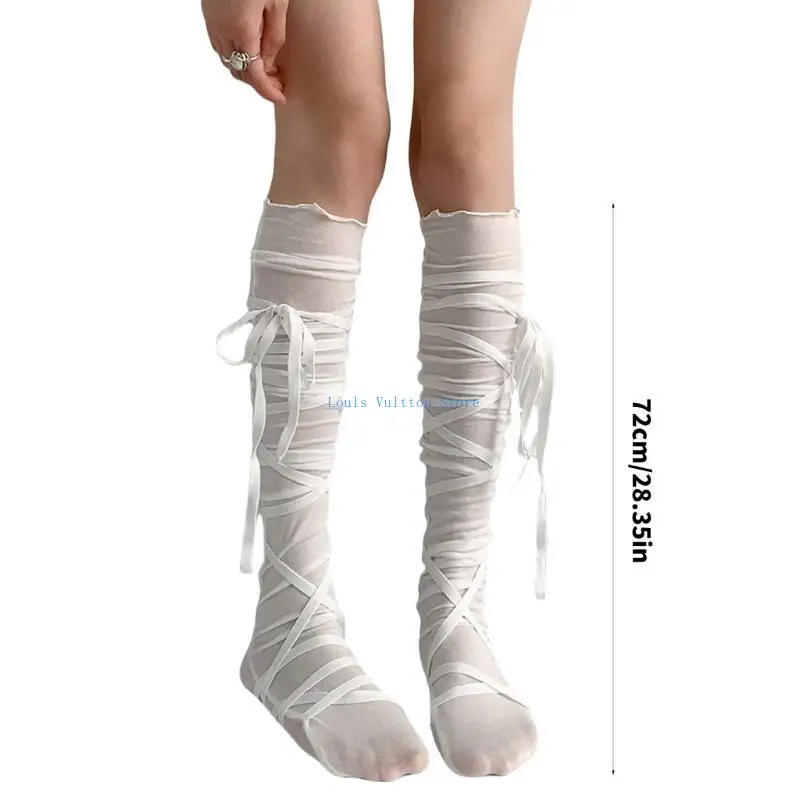L5YB – bas Ballet à bretelles pour femmes filles, chaussettes dessus du genou, en Nylon, chaussettes hautes, Tube,