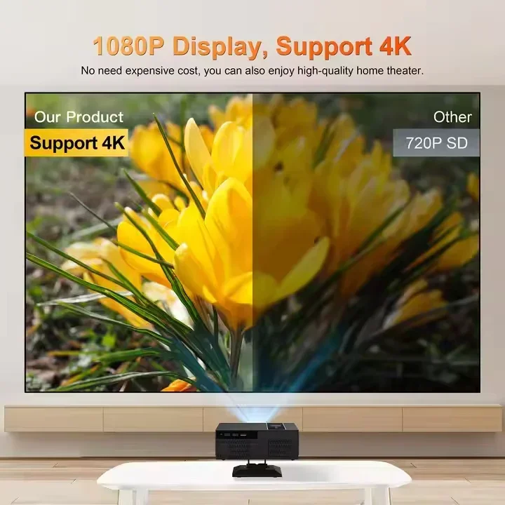 2026  X6 1080P Projector with Voice Remote Control  Automatic Ostacle Avoidance Focus Android11 WiFi6 Home TV Movies Projectors