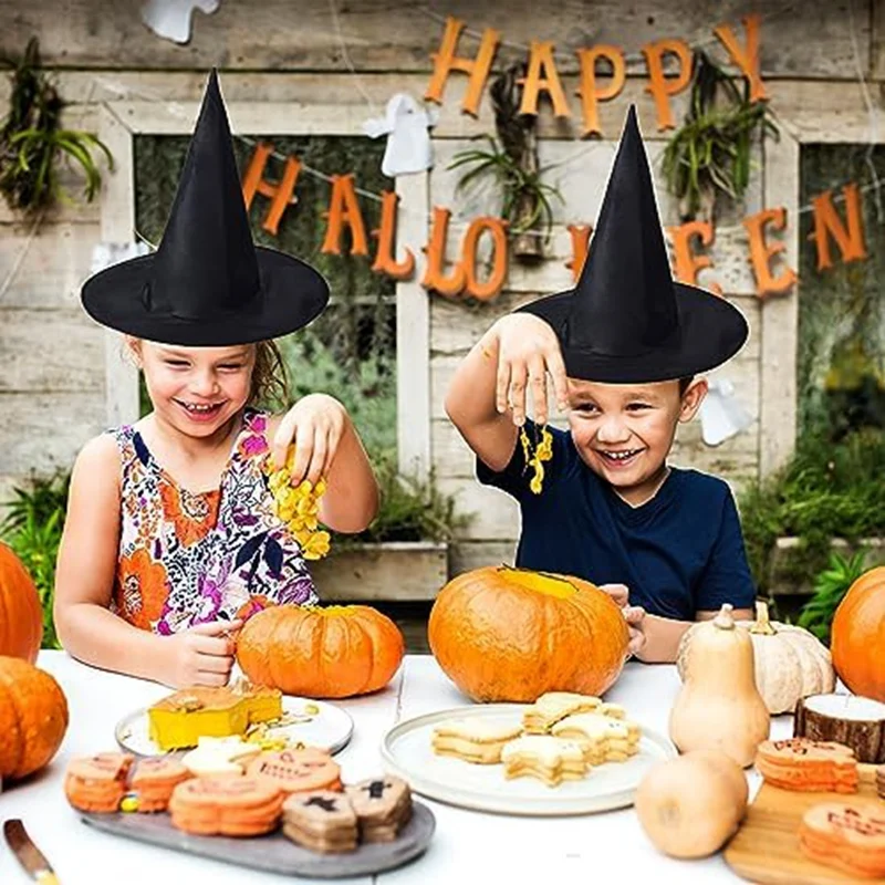 10 قطع من أزياء الهالوين لملحقات تزيين حفلات الهالوين وديكور قبعة المعالج التنكرية