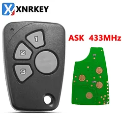 XNRKEY 4 Button Remote Car Key for Chevrolet Cruze Spark Onix Silverado Volt Camaro Keyless Entry Fob Key Shell Case ASK 433MHz