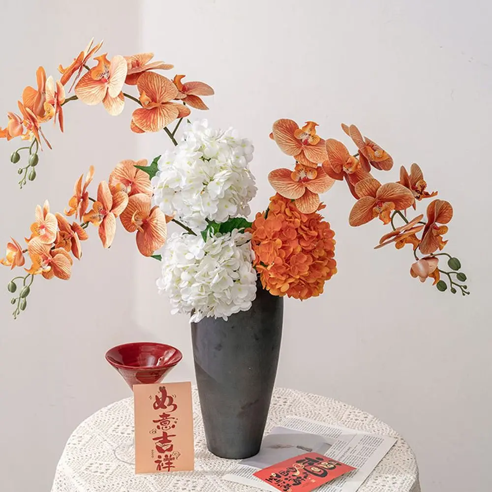 

9 Head Artificial Phalaenopsis Branches Realistic Real Touch Fake Flowers Handmade Simulation Plant Home Garden
