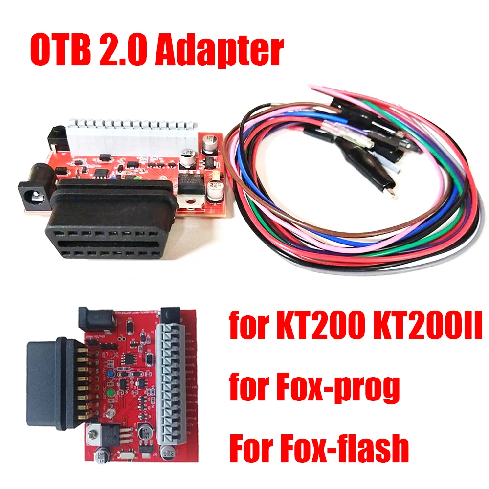 

Новый адаптер OTB 2.0 для отладочной платы KT200 KT200II для программаторов Fox-prog Fox-flash Tag-flash ECU, 3-портовый режим загрузки