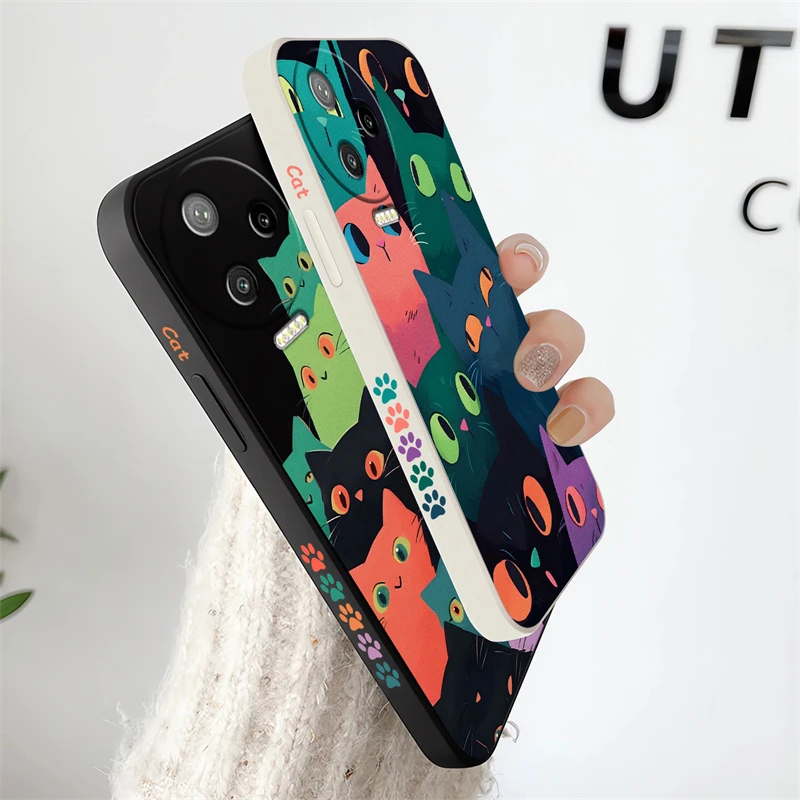 Funny Big Eyes Cat Pattern Phone Case For Infinix Note 10 11 12 G96 30 8I NFC Silicone Soft Shockproof Bumper Back Cover Fundas image 4