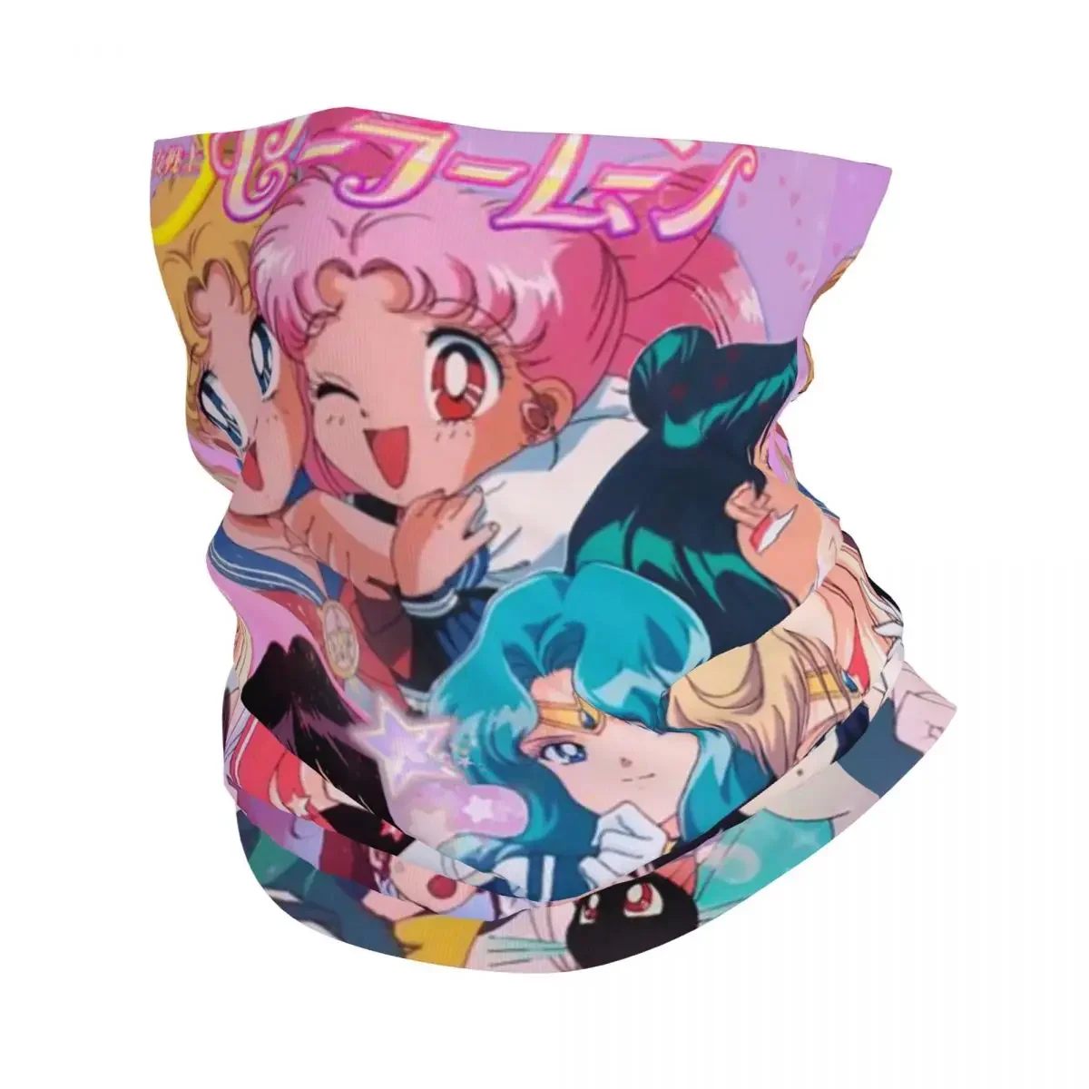 Moon Girl Anime Bandana Neck Gaiter Printed Balaclavas Wrap Scarf Warm Headwear Riding for Men Women Adult Winter